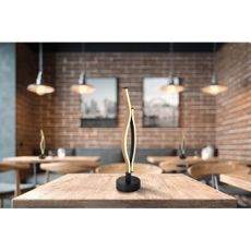 Globo 67206TW - LED Stolná lampa GERONIMO LED/12W/230V čierna/hnedá
