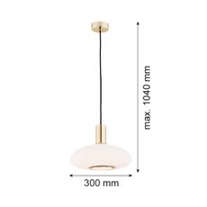 Argon 4358 - Luster na lanku SAGUNTO 1xE27/15W/230V pr. 30 cm mosadz