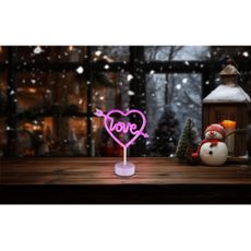 Globo 28066 - LED neonová stolná dekorácia ARMOR LED/2W/3xAA srdce