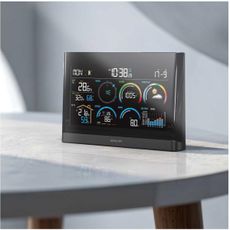 Sencor - Profesionálna meteostanica s LCD displejom a budíkom 5V/3xAAA + 3xAA
