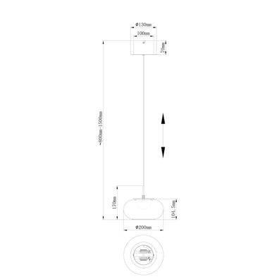 Globo 15744H - LED Luster na lanku QUINTARA LED/6W/230V čierna