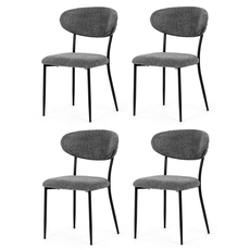 Sada jedálenských stoličiek CT-W1021 GREY2, 4 ks