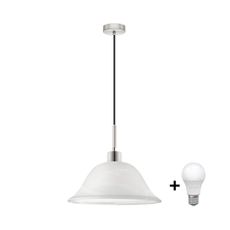 LED Luster na lanku 1xE27/60W/230V biela