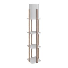 Stojacia lampa v bielo-prírodnej farbe (výška 135 cm) Nora – Opviq lights
