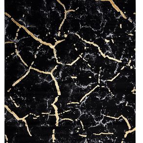 Dywany Łuszczów Kusový koberec Gloss 410A 86 3D mramor black/gold - 240x330 cm