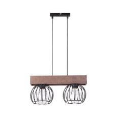 Luster na lanku MILAN 2xE27/60W/230V drevo