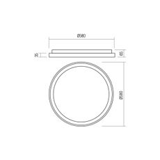 Redo 01-2671 - LED Stmievateľné stropné svietidlo LED/50W/230V pr. 58 cm čierna