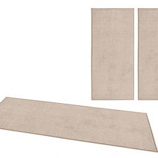 Hanse Home Collection koberce Spálňová sada Pure 102662 Taupe/Cream - 3 diely: 70x140 cm (2x), 70x240 cm (1x) cm