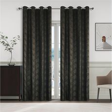 Záves na krúžkoch YC11935/280G/24/140x250 cm čierny