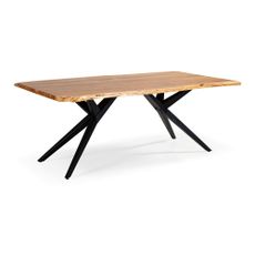 Jedálenský stôl s doskou z akácie v prírodnej farbe 100x200 cm Mudri – Marckeric