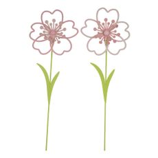 Súprava 2 zapichovadiel do kvetináča Ego Dekor Rose, výška 31 cm