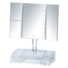Kozmetické zrkadlo s osvetlením/zväčšovacie (3x) 34,5x39 cm Fanano – Wenko