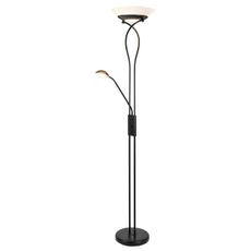Rabalux 4554 - Stojacia lampa GAMMA TREND 2xE27/15W+1xG9/40W/230V čierna