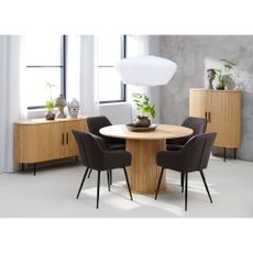 Okrúhly jedálenský stôl v dekore duba ø 120 cm Nola – Unique Furniture