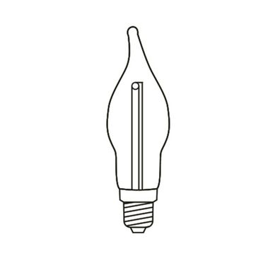 Adventný svietnik s ťahanou žiarovkou LED Filament, červená