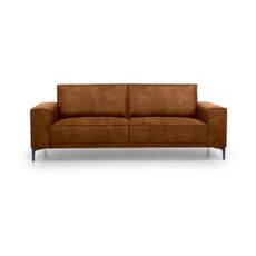 Koňakovohnedá pohovka z imitácie kože 224 cm Copenhagen – Scandic