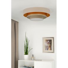 Duolla - LED Stropné svietidlo LUNETA LED/26W/230V pr. 60 cm 4000K krémová/zlatá