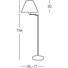Kolarz 264.41.4 - Stojacia lampa HILTON 1xE27/60W/230V
