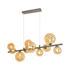Brilagi - LED Luster na lanku MILLA 10xG9/3W/230V lesklý chróm/zlatá