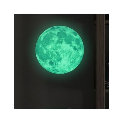 Nástenná svietiaca detská samolepka Ambiance Real Moon, ⌀ 30 cm