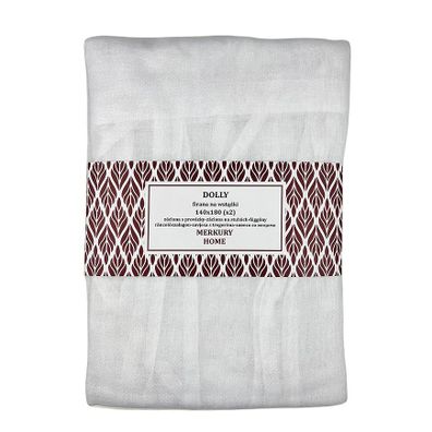 Záclona na stuhách Dolly polyester biela 140x180 (x2) Merkury Home
