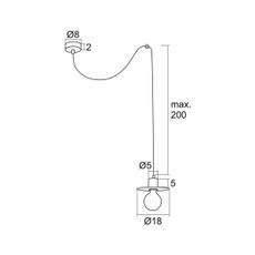 Argon 3834 - Luster na lanku CORSO 1xE27/15W/230V biela