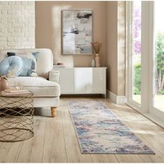 Modro-fialový umývateľný behúň s prímesou recyklovaných vlákien 60x230 cm Reid – Flair Rugs
