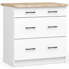 Ak furniture Kuchynská skrinka Olivia S 80 cm 3S biela