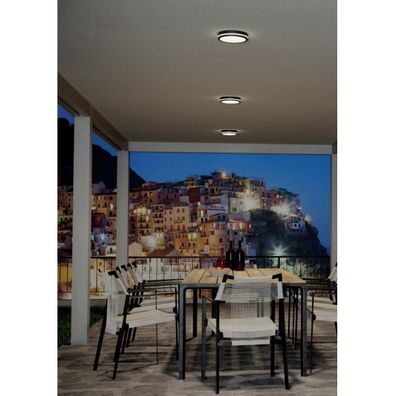 Redo 90290 - LED Vonkajšie stropné svietidlo so senzorom ISOLA LED/24W/230V IP54