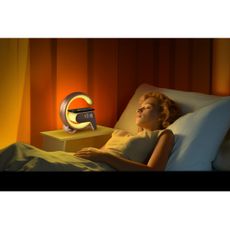 Immax 08987L-LEDRGB Stmievateľná lampa s budíkom a Qi nabíjaním 30W/230V strieborná