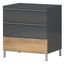 Nočný stolík Onyx ns3/on pacific walnut/antracit