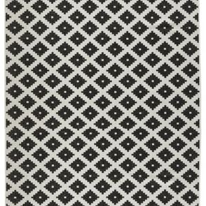 NORTHRUGS - Hanse Home koberce Kusový koberec Twin-Wendeteppiche 103124 schwarz creme – na von aj na doma - 200x290 cm