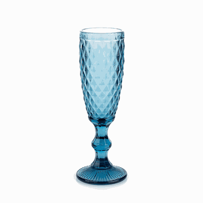 Poháre na na šampanské, set 4 ks, 150 ml, farebné, retro, VERITAS TYP 4