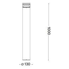 Ideal Lux - LED Vonkajšia lampa BOEING LED/14W/230V 100 cm IP65 antracit