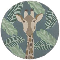 Flair Rugs koberce Kusový koberec Dauntless Eric Giraffe – na von aj na doma - 160x160 (priemer) kruh cm