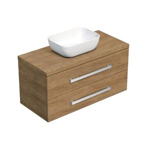 Kúpeľňová skrinka s krytom SAT Cube Way 100x71x46 cm dub Hickory CUBE461003DHSAT45