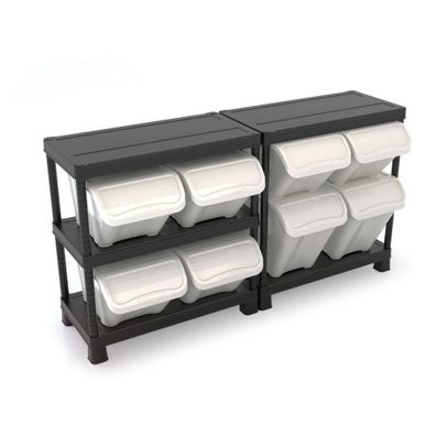 Biely plastový úložný box s vekom 55x39x32 cm All In Box – KIS