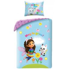 Bavlnené posteľné obliečky Gábinin kúzelný domček - motív Gabby a Pandy Paws - 100% bavlna - 70 x 90 cm + 140 x 200 cm