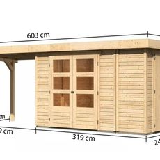 Drevený záhradný domček RETOLA 4 Lanitplast 578 cm