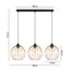 Luster na lanku MATT 3xE27/60W/230V čierna/medená