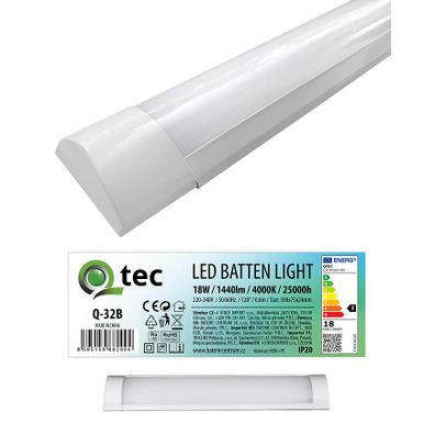 Podlinkové LED svietidlo BATTEN  biele 18W Q-32B