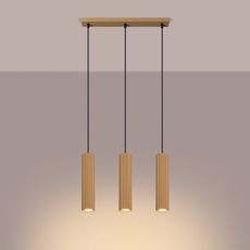 Sollux SL.1556 - Luster na lanku KARBON 3xGU10/10W/230V zlatá