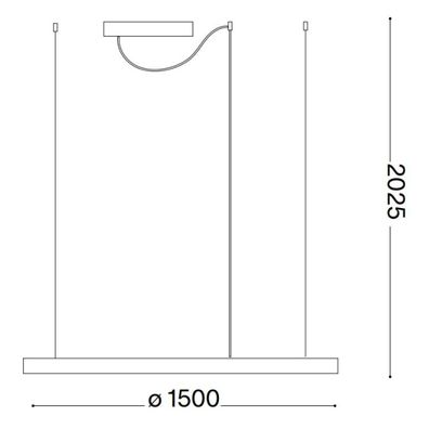Ideal Lux - LED Luster na lanku ORACLE SLIM LED/29W/230V 2700K pr. 50 cm biela