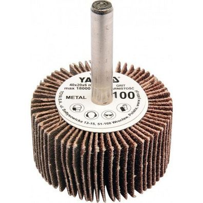 Kotúč lamelový radiálne 40x20 P80 s hriadeľom 6 mm - YT-83353