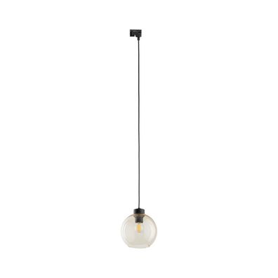 Luster na lanku do lištového systému CUBUS 1xE27/15W/230V čierna/dymová béžová