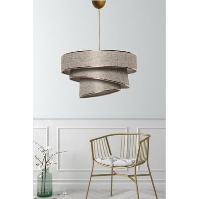 Závesné svietidlo v béžovo-zlatej farbe s textilným tienidlom ø 40 cm Couper – Opviq lights