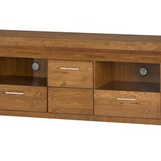 Szynaka Televizní stolek Velvet II 25 161 cm z masivu s LED osvětlením dub Rustikal