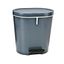 Denox Oval pedálový odpadkový kôš 8 l, plast, antracitový, 8 l