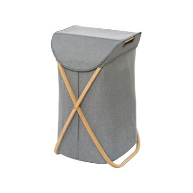 Kôš na bielizeň s bambusovým rámom Wenko Bahar Bamboo, 79 l