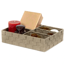 Organizér na bielizeň a doplky Compactor TEX - 5-dielny, 32 x 25 x 8 cm, Taupe sivo-béžový)